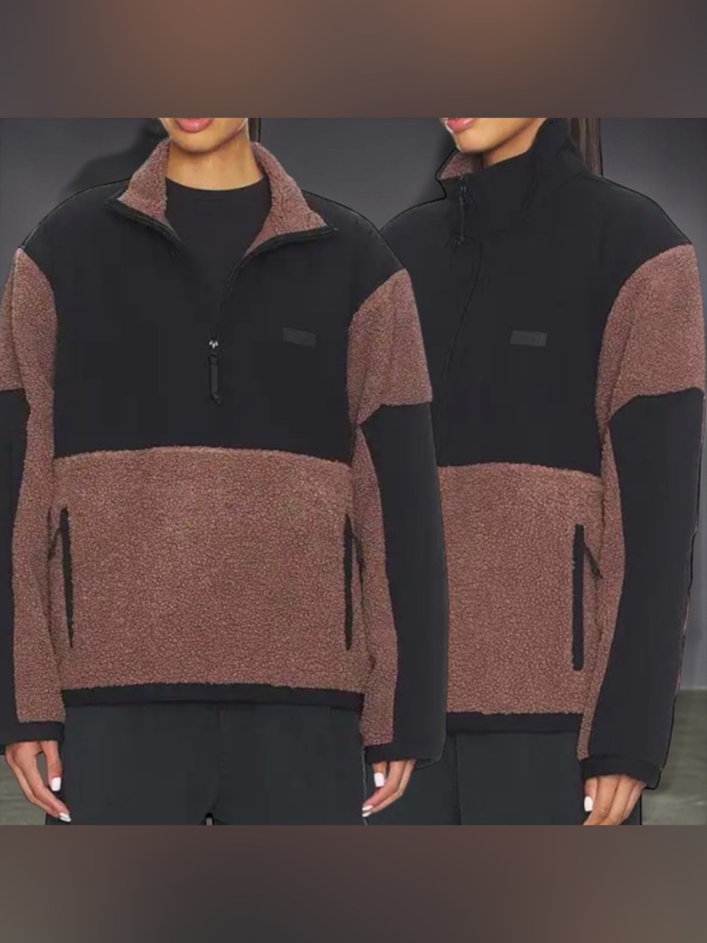 🔥 SKIMS Teddy Half Zip Pullover | Umber | S | NWT 🔥 - Picture 2 of 9